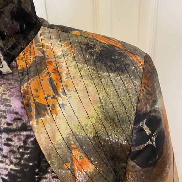 Verse Fall Women’s Jacket Quilted Shoulders Zipper/Snap Closure Long Sleeve M/L - Picture 4 of 14